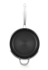 Triple stainless steel fry pan
