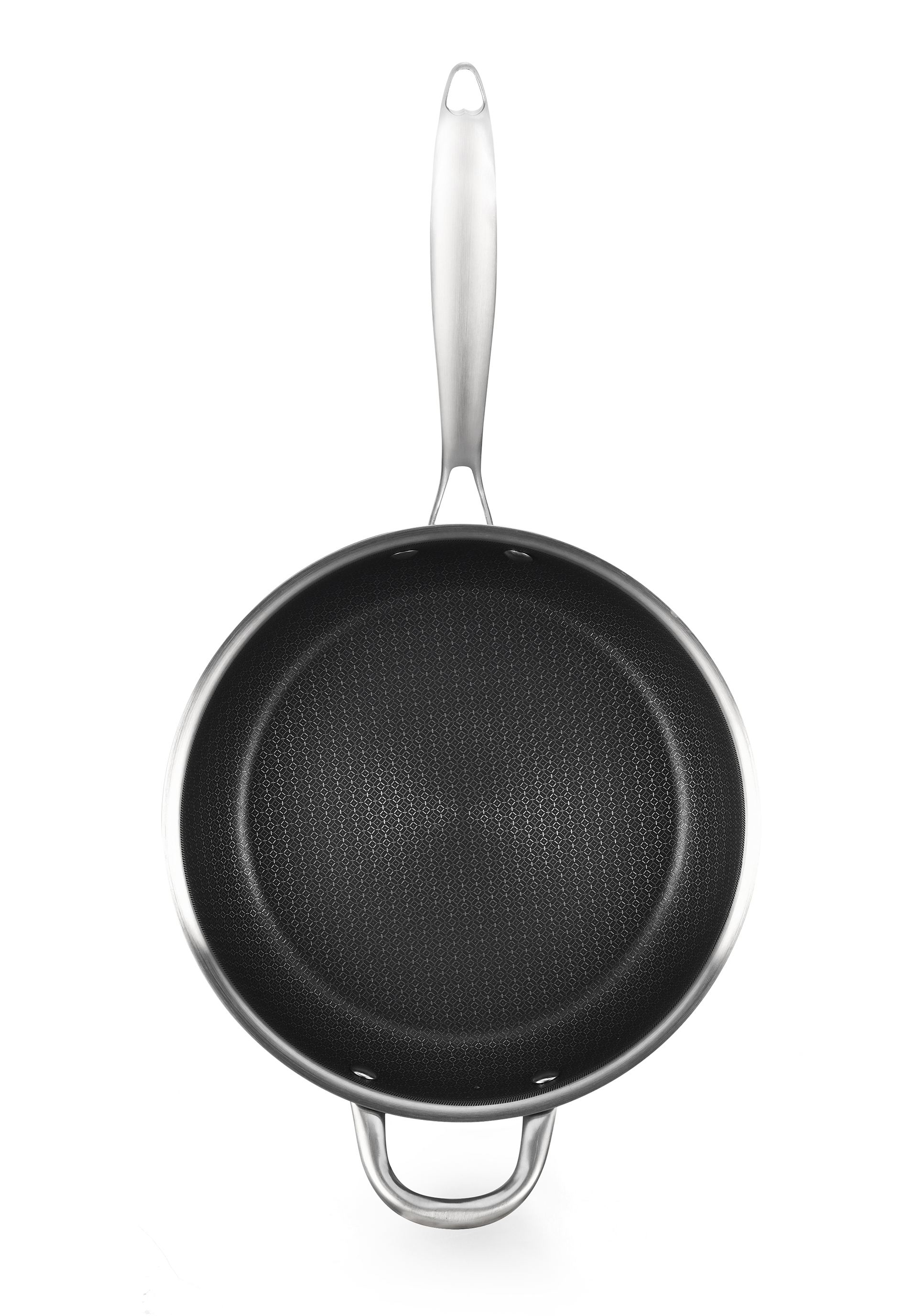Triple stainless steel fry pan