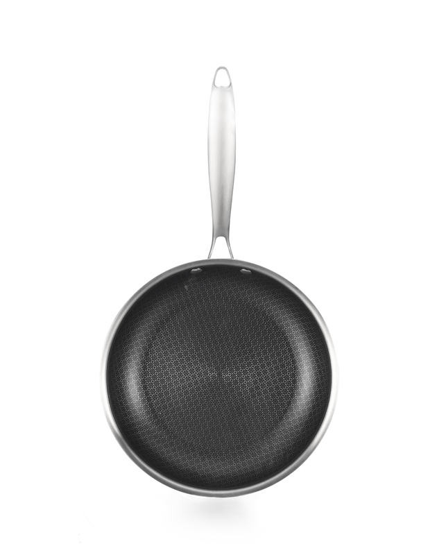 Triple stainless steel fry pan